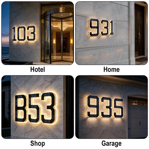 Solar led house numbers - led,