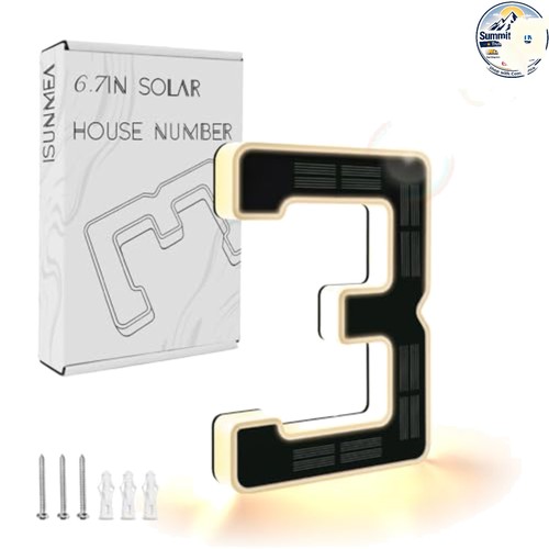 Solar lighted house number 7 - house, 6.7
