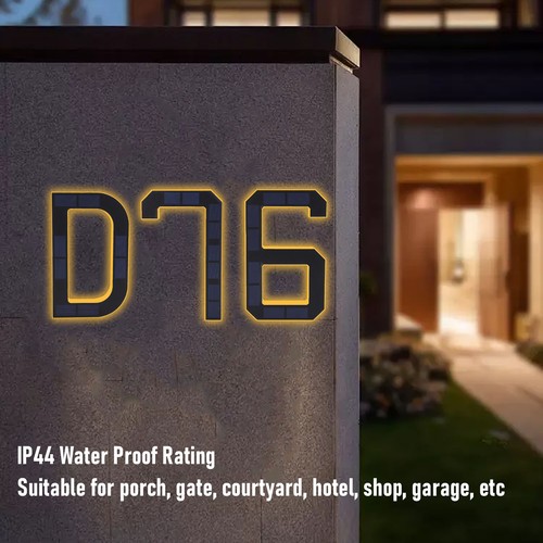 Solar house number inch - solar,