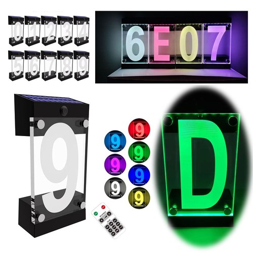 Solar light door sign numbers - door,