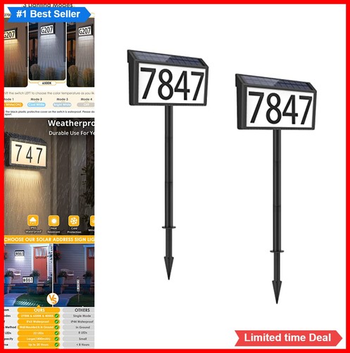 Solar address sign led - solar,