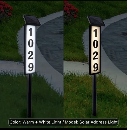 Solar led house address - solar,
