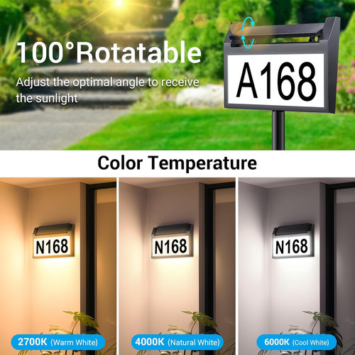 Solar led house number - number, sign
