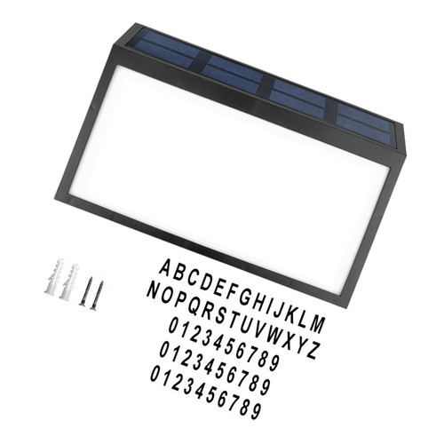Solar house number sign - house, light