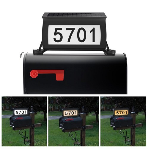 Hot solar address sign - address,