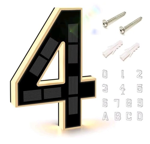 Solar led house - led, numbers