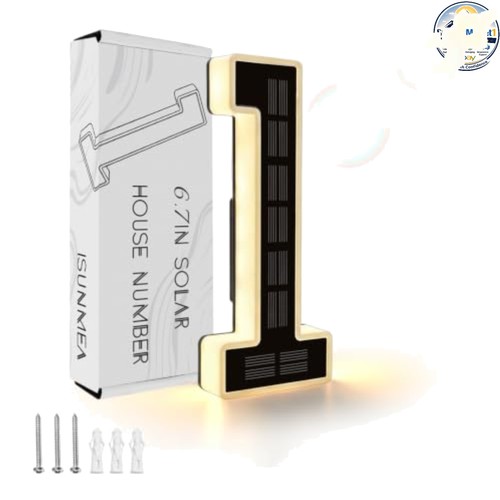 Solar lighted house number 7 - house, 6.7