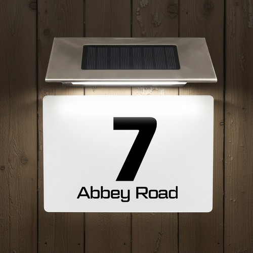 Outdoor solar house number - outdoor,