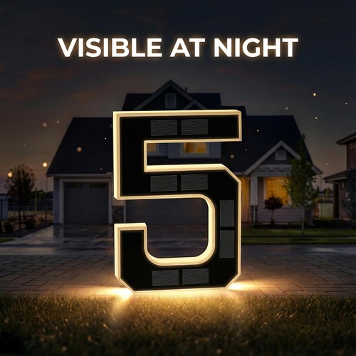 Solar led house - led, numbers