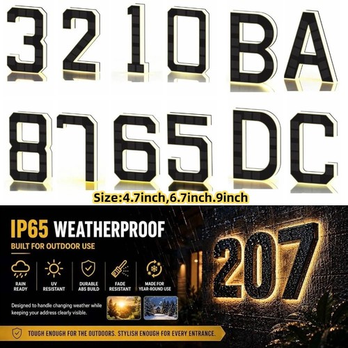 Solar led house numbers - house, &
