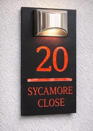 Solar led house number - , and