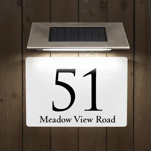 Solar powered house number - powered,