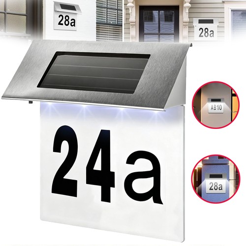 Solar illuminated doorplate - solar,