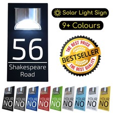 Custom Solar LED House Number