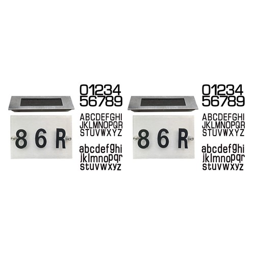 Solar lighted house address - solar,