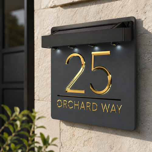 House number plaque - house,