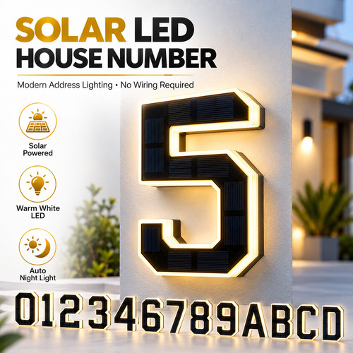 Solar address sign light - address,