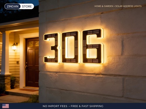Solar led house - solar, number