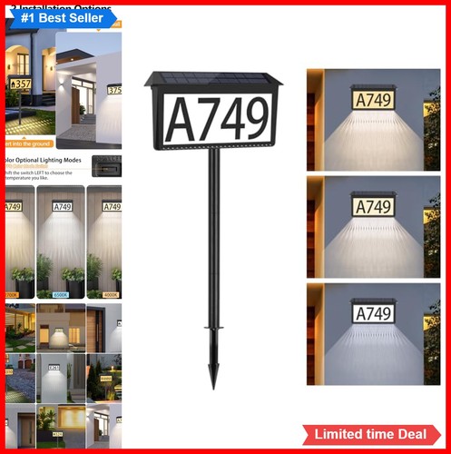 Solar house number sign led - house,