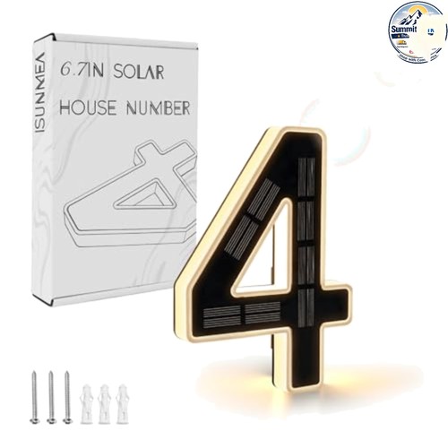 Solar house number light - house, 6.7