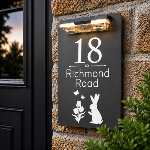 Solar led house number - led,