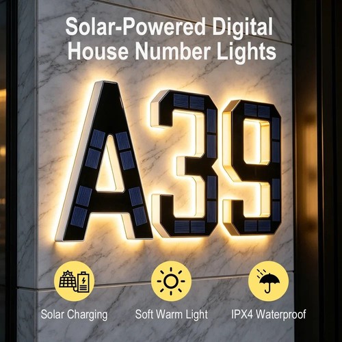 Solar led house numbers - led,