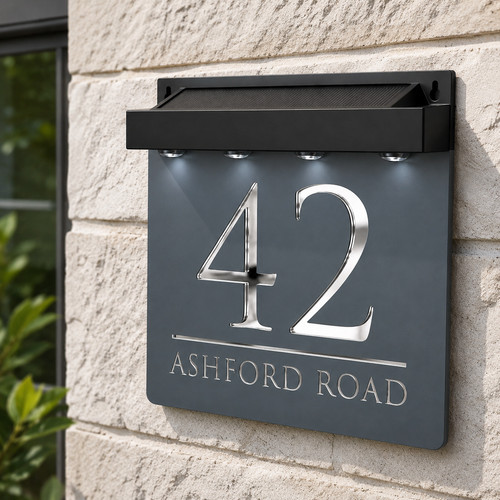 House number plaque - house,