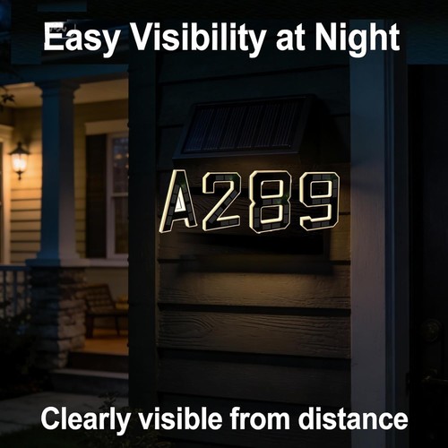 Solar led house numbers - solar,