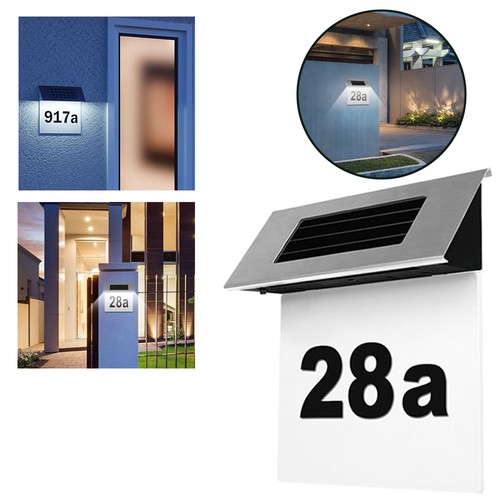 Solar house number light - number,
