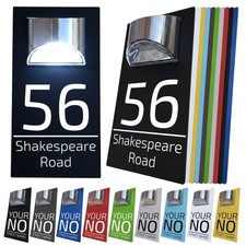 Custom Solar LED House Number