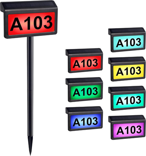 Solar address sign - address,
