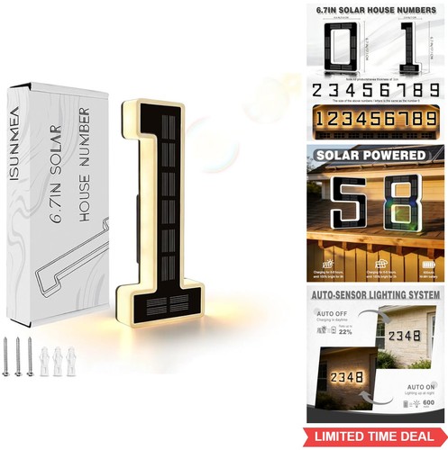 Solar house number light 7 - number, 6.7