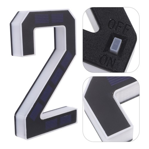 2pcs solar address numbers - solar,