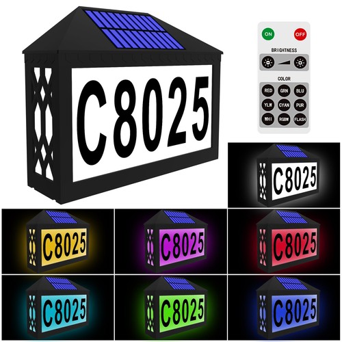Solar house numbers lighted - solar, numbers,
