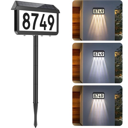 Solar powered address - 2-in-1,