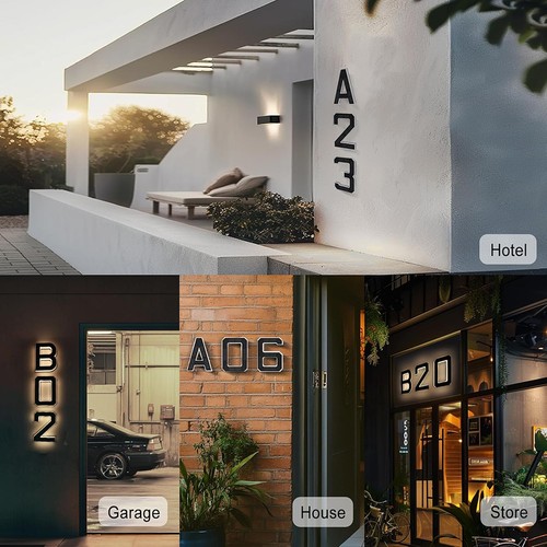 Solar led house numbers - solar,
