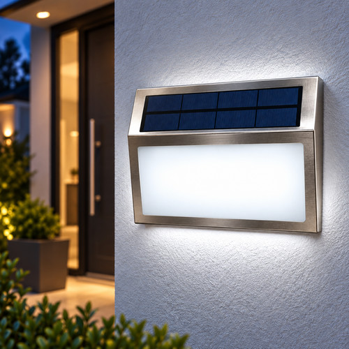 Solar powered house number - house,