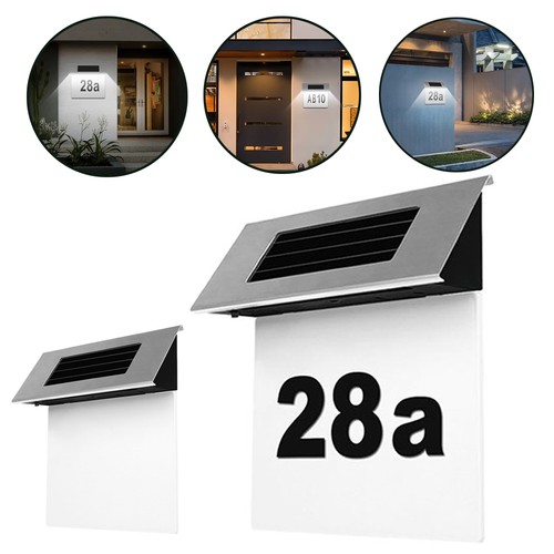 Solar powered house numbers - house,