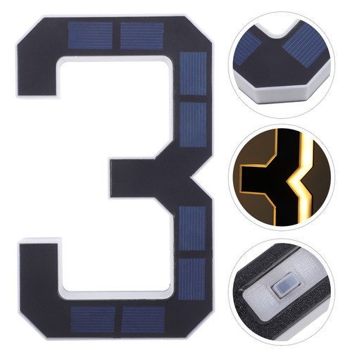 Solar lighted house number - lighted,