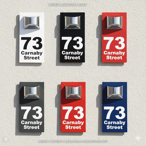 House number light solar - number,